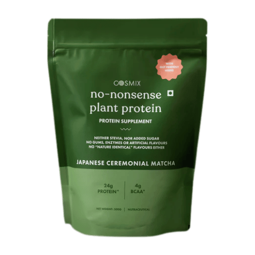 Plant Protein Powder – Pea and Brown Rice with Japanese Ceremonial Matcha | 24g Protein & 4g BCAAs (Serving – 38g)